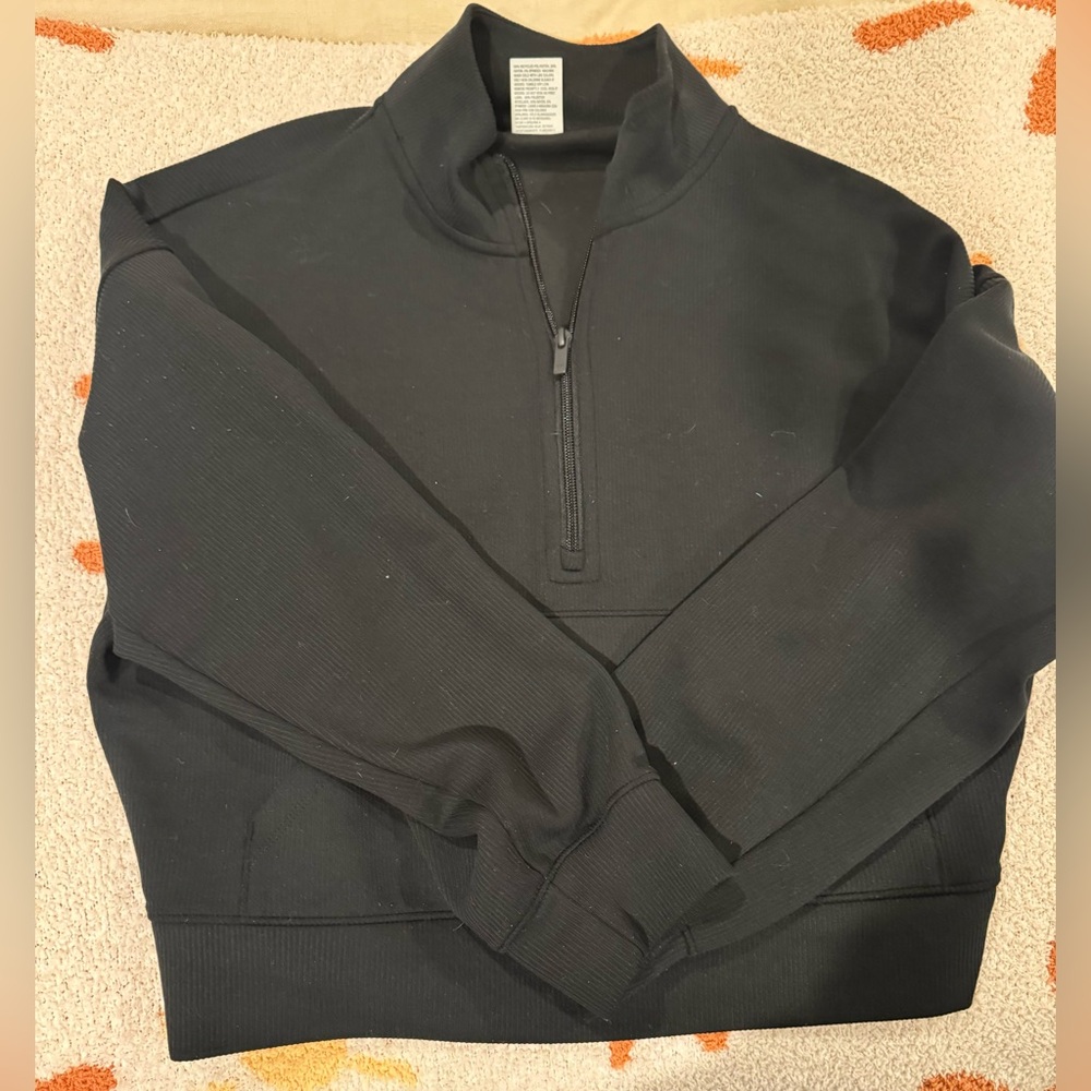 All in Motion Black 1/4 Zip-Up Sweater
